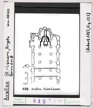 Vorschaubild Avallon: Saint-Lazare, Krypta, Grundriss 